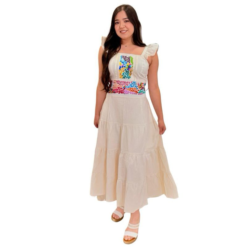 Isa Dress - Hand Embroidered Mexican Dress Made in Mexico