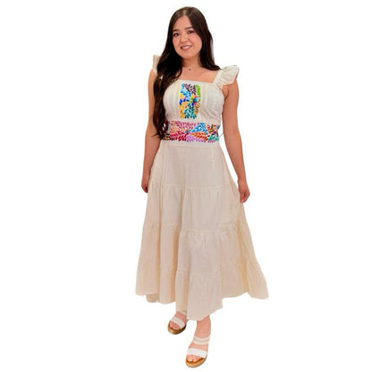 Isa Dress - Hand Embroidered Mexican Dress Made in Mexico