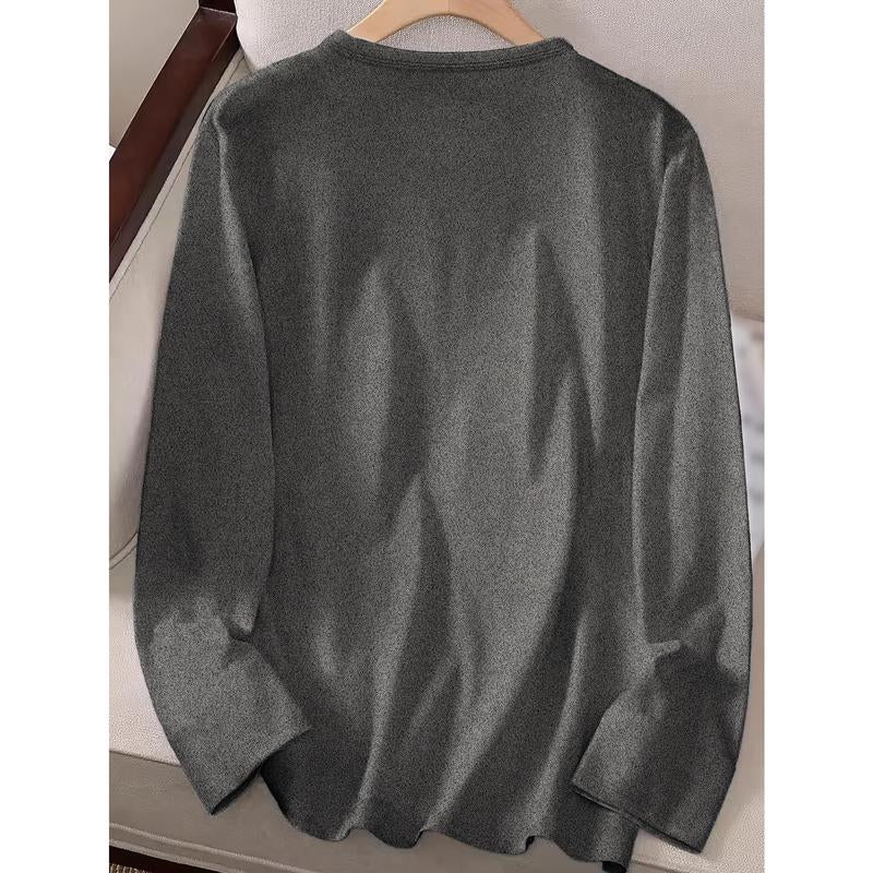 65 Valentine'S Day Heart Autumn Winter Pattern Print Long Sleeve T-Shirt | Women'S round Neck Crew Top with Slight Stretch Fabric