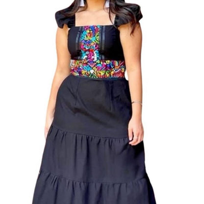 Isa Dress - Hand Embroidered Mexican Dress Made in Mexico