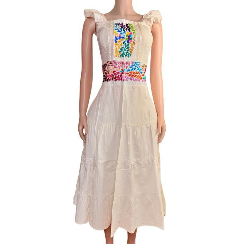 Isa Dress - Hand Embroidered Mexican Dress Made in Mexico