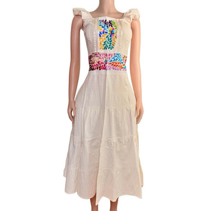 Isa Dress - Hand Embroidered Mexican Dress Made in Mexico