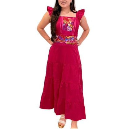 Isa Dress - Hand Embroidered Mexican Dress Made in Mexico