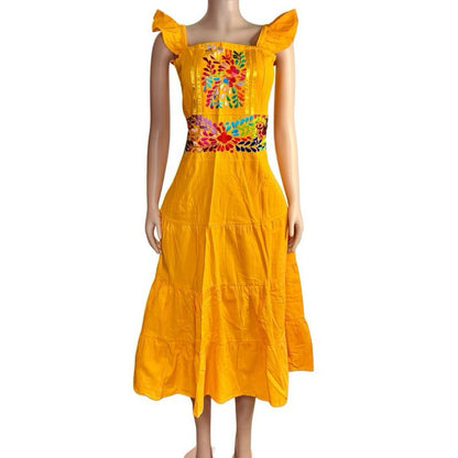 Isa Dress - Hand Embroidered Mexican Dress Made in Mexico