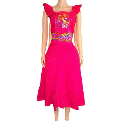 Isa Dress - Hand Embroidered Mexican Dress Made in Mexico