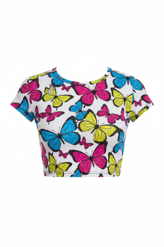 Y2K Butterfly Crop Top