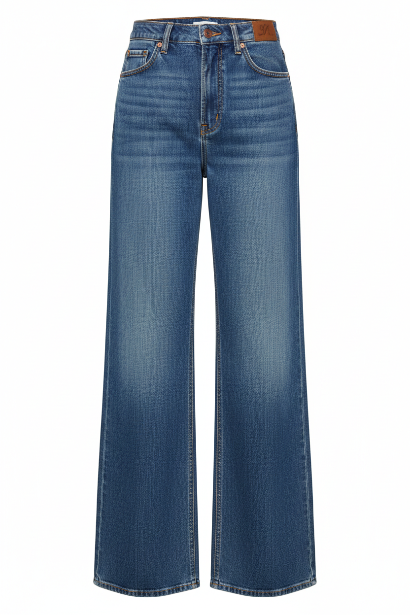 High-Waisted Wide Leg Jeans
